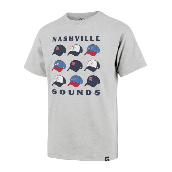 Nashville Sounds '47 Brand Youth Relay Grey Cap Off Franklin Tee