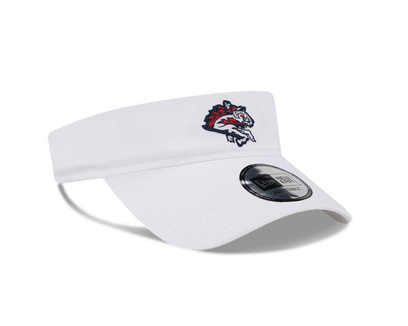 New Era White Visor With Velcro Closure