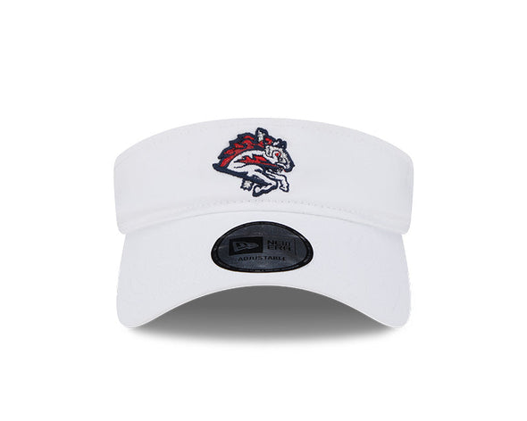 New Era White Visor With Velcro Closure