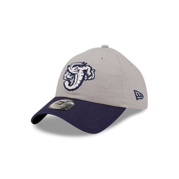 Jacksonville Jumbo Shrimp New Era Gray/Navy Casual Classic 9Twenty