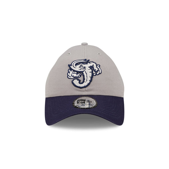 Jacksonville Jumbo Shrimp New Era Gray/Navy Casual Classic 9Twenty