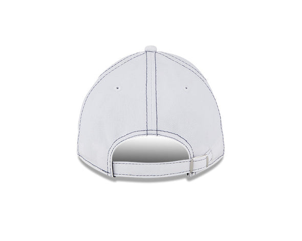 BRP Adult White Casual Classic 920 Adjustable Hat With Blue Stitching Details