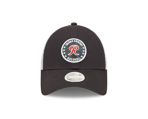 Tacoma Rainiers New Era 9Twenty Women’s Navy Glitter Circle Patch Cap