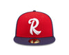 New Era 59Fifty Retro Feathered 'R' Navy & Red Road On-Field Hat