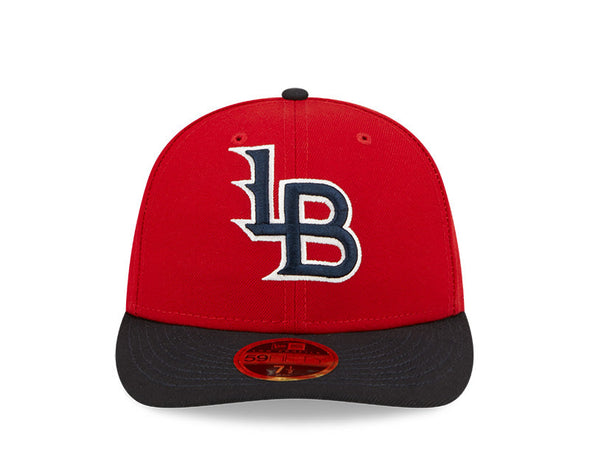 Louisville Bats New Era On-Field Low Profile 59FIFTY Fitted Hat - Red/Navy