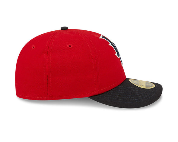 Louisville Bats New Era On-Field Low Profile 59FIFTY Fitted Hat - Red/Navy