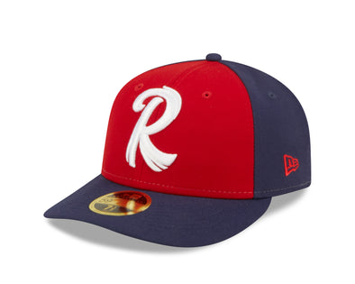 New Era 59Fifty Low Profile Reading Fightin Phils Retro Feathered 'R' Navy & Red Road