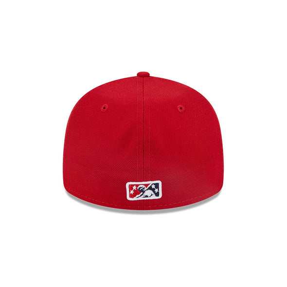 Louisville Bats New Era On-Field Low Profile 59FIFTY Fitted Hat - Red