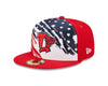 Lansing Lugnuts 2022 New Era Stars and Stripes Official Fitted Cap