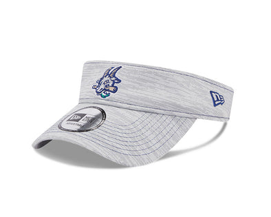 Hartford Yard Goats New Era Tri-Blend Adjustable Visor in Gray