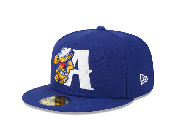 Amarillo Sod Poodles New Era Blue Lean A 59FIFTY Patch Fitted Cap