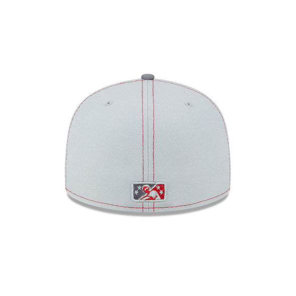 Arkansas Travelers New Era 59FIFTY Gray Pop Cap