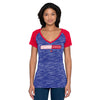 Buffalo Bisons Ladies NE Space Dye Vneck Tee