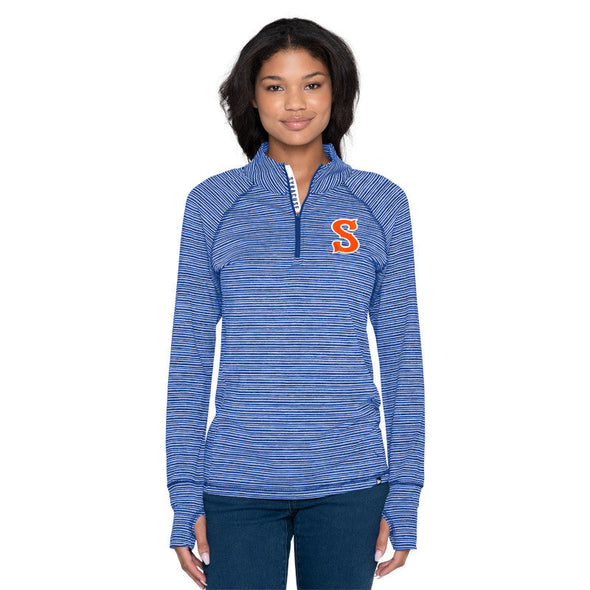 Syracuse Mets New Era Royal Ladies 1/4 Zip Pullover