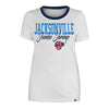 Jacksonville Jumbo Shrimp New Era Ladies White Ringer Tee