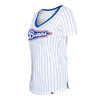 Buffalo Bisons Ladies New Era Pinstripe Vneck Tee