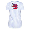 Buffalo Bisons Ladies New Era Pinstripe Vneck Tee