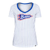Buffalo Bisons Ladies New Era Pinstripe Vneck Tee