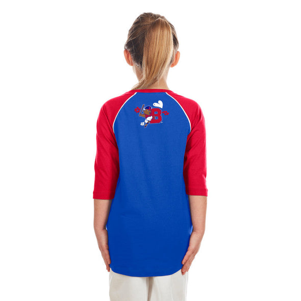 Buffalo Bisons Youth Girls NE 3/4 Raglan Tee