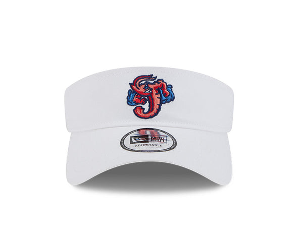 Jacksonville Jumbo Shrimp New Era White Primary Visor