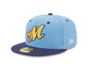Montgomery Biscuits Official Powder Blue Fitted Hat