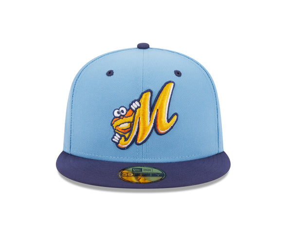 Montgomery Biscuits Official Powder Blue Fitted Hat