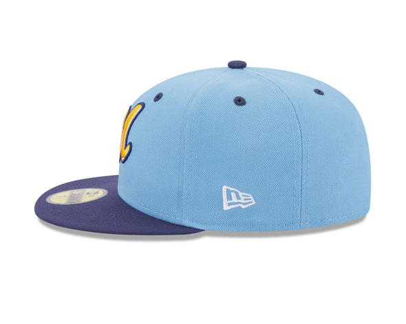 Montgomery Biscuits Official Powder Blue Fitted Hat