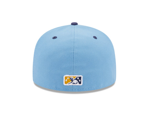 Montgomery Biscuits Official Powder Blue Fitted Hat