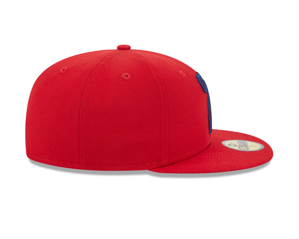 New Era 59Fifty Red Feathered 'R' Road On-Field Fitted Hat