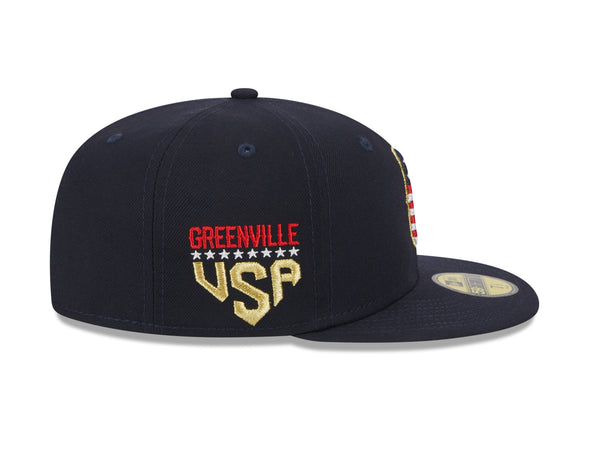 Greenville Drive New Era 2023 July 4th 59FIFTY On-Field Hat