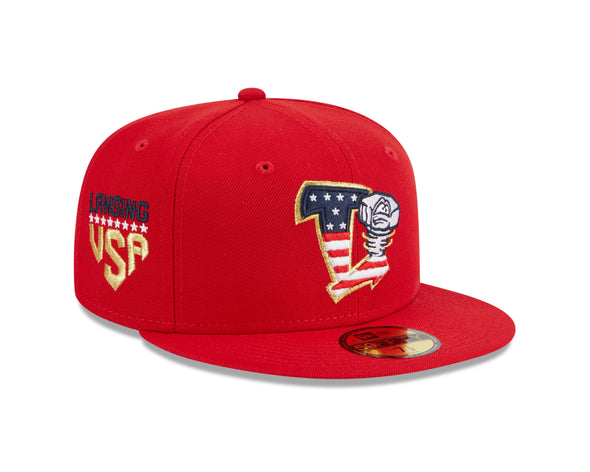 Lansing Lugnuts 2023 New Era Stars and Stripes Official Cap