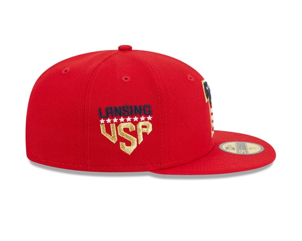 Lansing Lugnuts 2023 New Era Stars and Stripes Official Cap