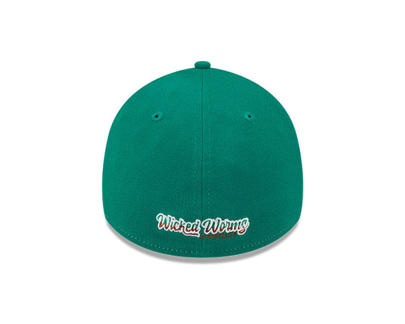 Worcester Red Sox New Era Green/White Worms 39THIRTY