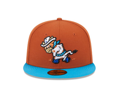 Amarillo Sod Poodles Calf Fries Running New Era 59FIFTY Fitted Cap