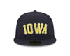 Men's Iowa Oaks Official On-Field 5950 Cap, Navy/Gold