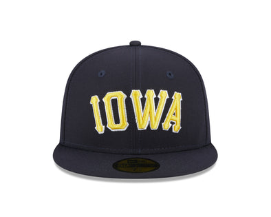 Men's Iowa Oaks Official On-Field 5950 Cap, Navy/Gold