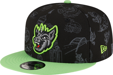 Round Rock Express Joe's Custom Cap's "Chupacabra Etch" 5950 Fitted Cap