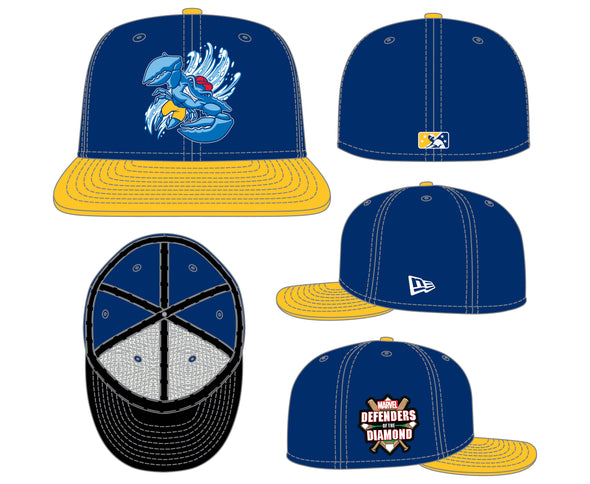 Jersey Shore BlueClaws Marvel’s Defenders of the Diamond New Era 2024 On Field 59FIFTY Fitted Cap