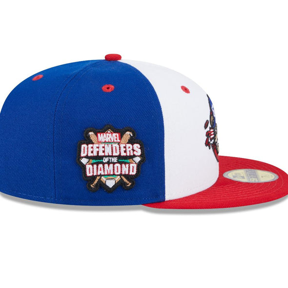 South Bend Cubs New Era 59Fifty Fitted Authentic On Field Marvel's Defenders Of The Diamond Cap with Patch