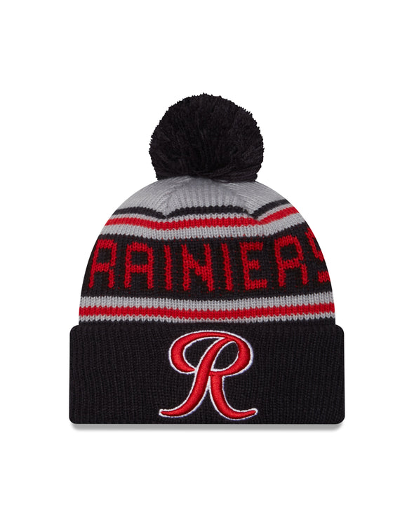 Tacoma Rainiers New Era Kids Navy Pom Knit