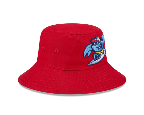 Jersey Shore BlueClaws New Era Bucket Hat Surfing Crab Red