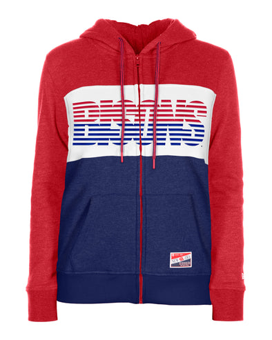 Buffalo Bisons Ladies New Era RWB Full Zip Hoodie