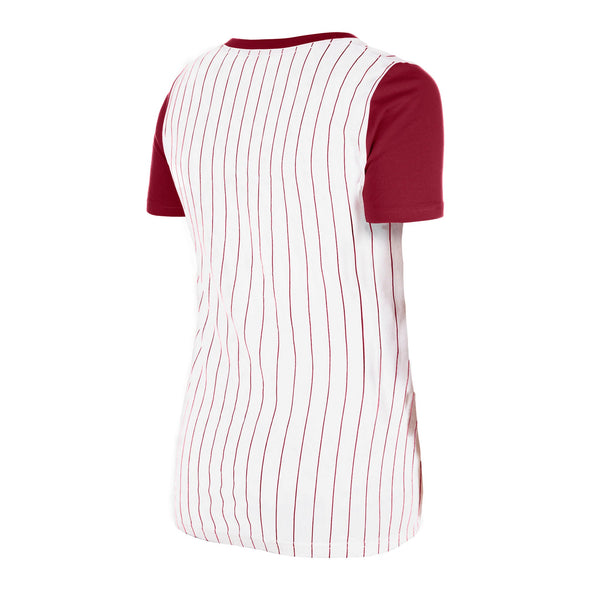 New Era Cooperstown Collection Women's Retro Phillies Pinstripe T-Shirt