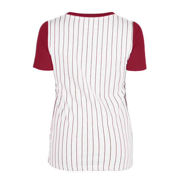 New Era Cooperstown Collection Women's Retro Phillies Pinstripe T-Shirt