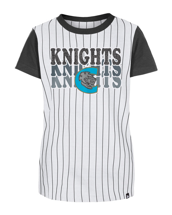 Girls Knights 3X Pinstripe Tee