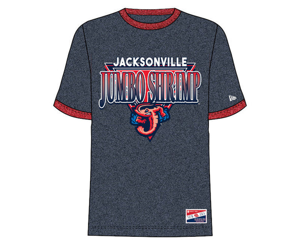 Jacksonville Jumbo Shrimp New Era Vintage Ringer Tee