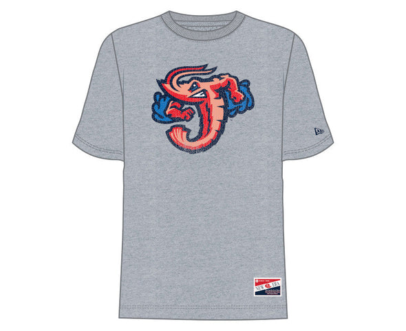 Jacksonville Jumbo Shrimp New Era Silver Logo Tee