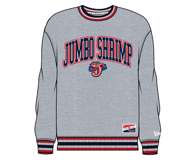 Jacksonville Jumbo Shrimp New Era Vintage Heather Crew Sweatshirt