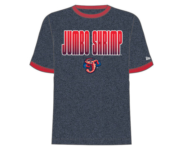 Jacksonville Jumbo Shrimp New Era Youth Dual Blend Ringer Tee