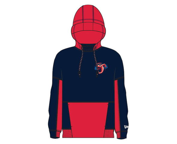 Jacksonville Jumbo Shrimp New Era Color Block Hoodie